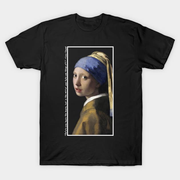 Girl With No Pearl Earring T-Shirt by MinimalFun